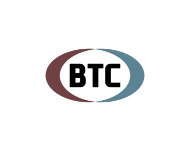 BTC logo tasarım vektör şablonu. BTC