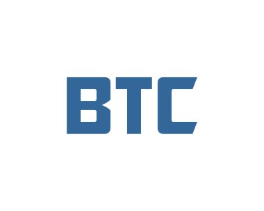 BTC logo tasarım vektör şablonu. BTC