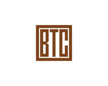 BTC logo tasarım vektör şablonu. BTC