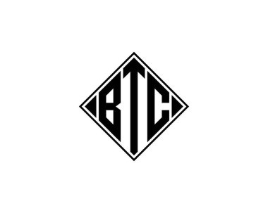 BTC logo tasarım vektör şablonu. BTC