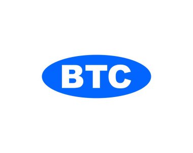 BTC logo tasarım vektör şablonu. BTC