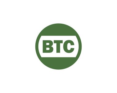 BTC logo tasarım vektör şablonu. BTC