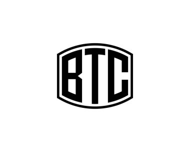 BTC logo tasarım vektör şablonu. BTC