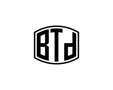 BTD logo tasarım vektör şablonu. BTD