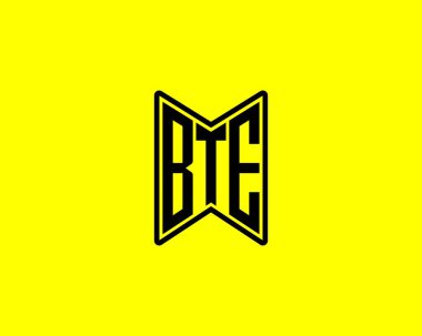 BTE logo tasarım vektör şablonu. BTE