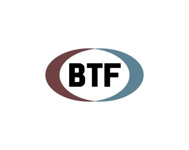 BTF logo tasarım vektör şablonu. BTF