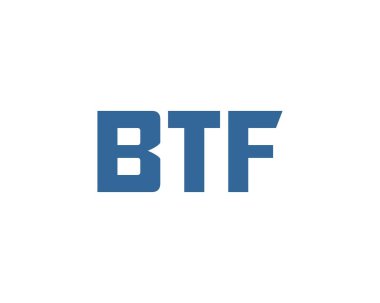 BTF logo tasarım vektör şablonu. BTF