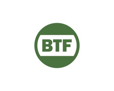 BTF logo tasarım vektör şablonu. BTF