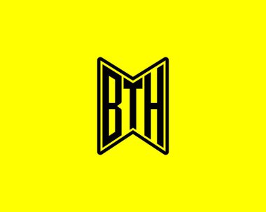 BTH logo tasarım vektör şablonu. BTH