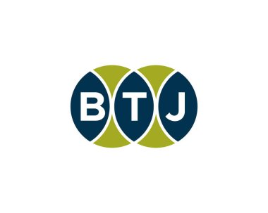 BTJ logo tasarım vektör şablonu. BTJ