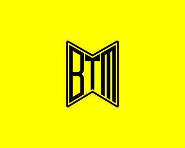 BTM logo tasarım vektör şablonu. BTM