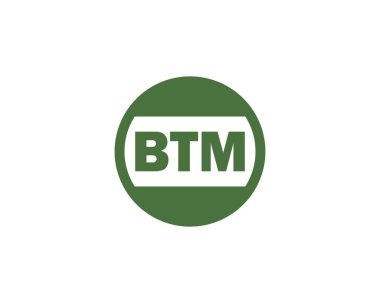 BTM logo tasarım vektör şablonu. BTM