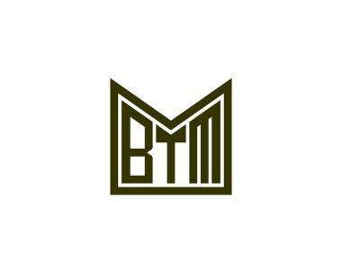 BTM logo tasarım vektör şablonu. BTM