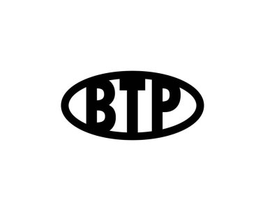 BTP logo tasarım vektör şablonu. BTP