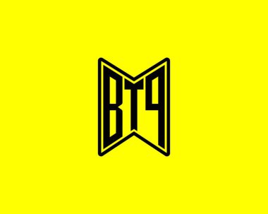 BTQ logo tasarım vektör şablonu. BTQ