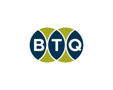 BTQ logo tasarım vektör şablonu. BTQ