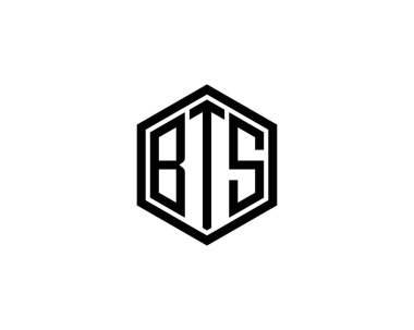 BTS logo tasarım vektör şablonu. BTS
