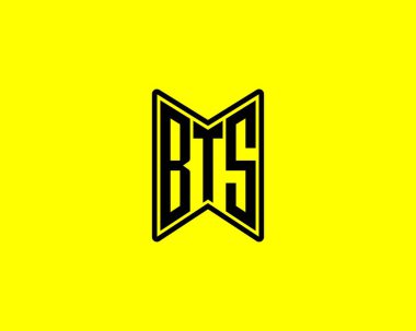 BTS logo tasarım vektör şablonu. BTS