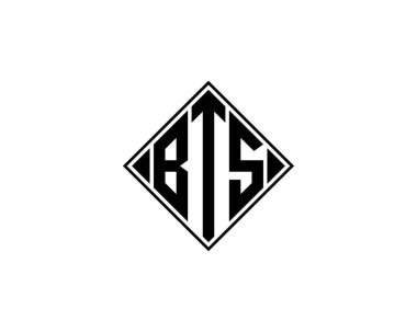BTS logo tasarım vektör şablonu. BTS