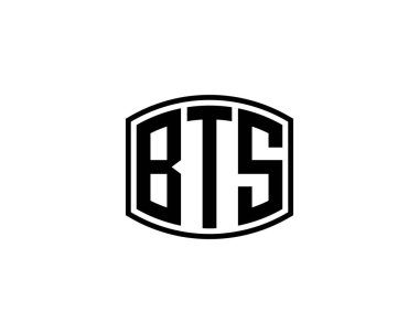 BTS logo tasarım vektör şablonu. BTS