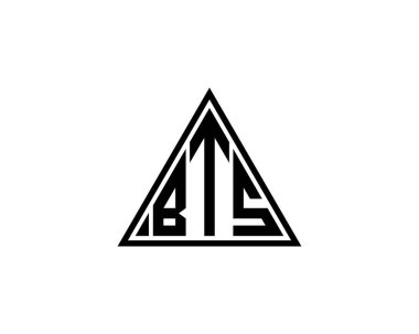 BTS logo tasarım vektör şablonu. BTS