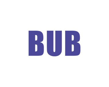 BUB Logo tasarım vektör şablonu. BUB