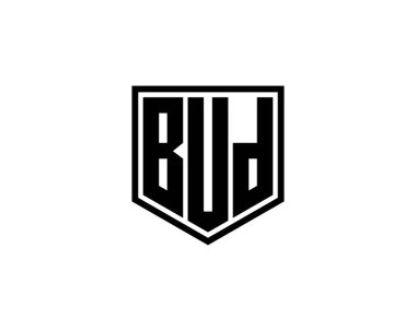 BUD logo tasarım vektör şablonu. BUD