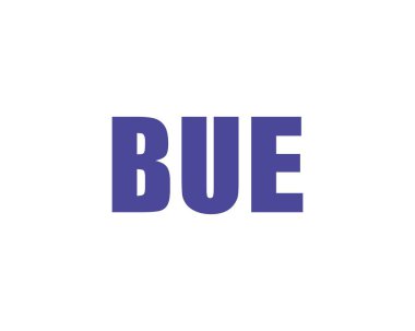 BUE logo tasarım vektör şablonu. Çeviri: