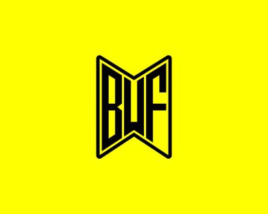 BUF Logo tasarım vektör şablonu. BUF