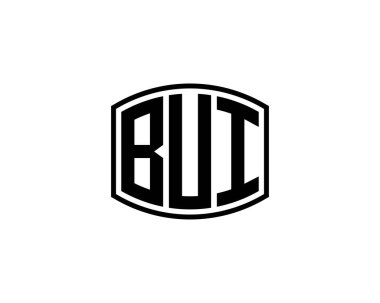 BUI logo tasarım vektör şablonu BUI