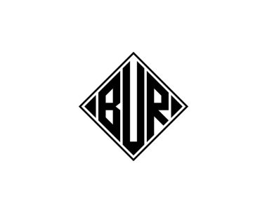 BUR logo tasarım vektör şablonu. BUR