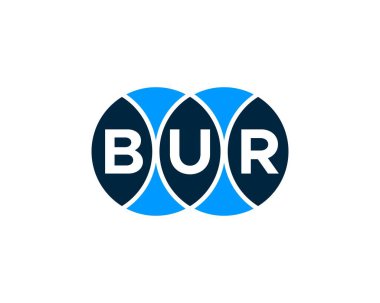 BUR logo tasarım vektör şablonu. BUR