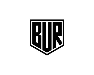 BUR logo tasarım vektör şablonu. BUR