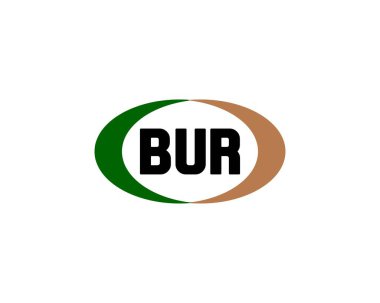 BUR logo tasarım vektör şablonu. BUR
