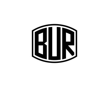 BUR logo tasarım vektör şablonu. BUR