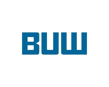 BUW logo tasarım vektör şablonu. BUW