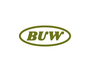BUW logo tasarım vektör şablonu. BUW