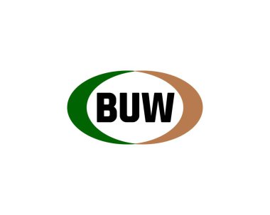 BUW logo tasarım vektör şablonu. BUW