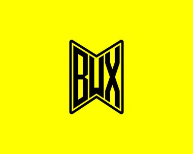 BuX logo tasarım vektör şablonu. BUX