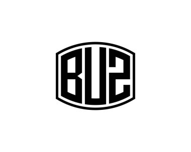BUZ logo tasarım vektör şablonu. BUZ