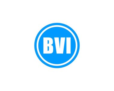 BVI logo tasarım vektör şablonu. BVI