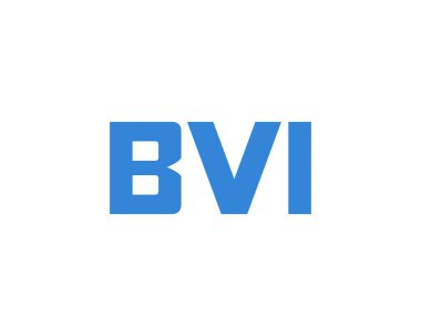 BVI logo tasarım vektör şablonu. BVI