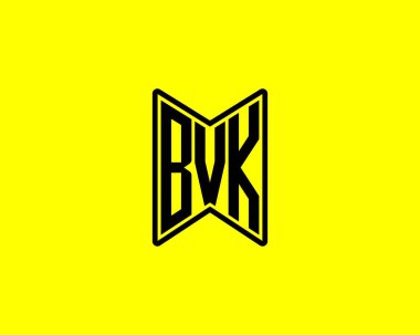BVK Logo tasarım vektör şablonu. BVK