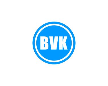 BVK Logo tasarım vektör şablonu. BVK