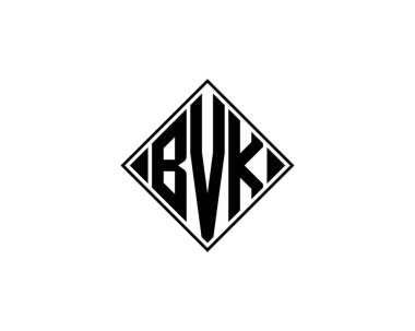 BVK Logo tasarım vektör şablonu. BVK