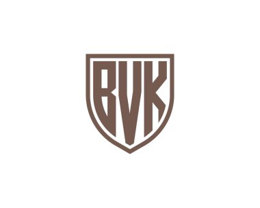 BVK Logo tasarım vektör şablonu. BVK