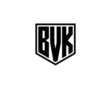 BVK Logo tasarım vektör şablonu. BVK