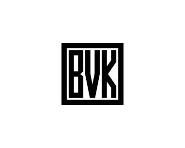 BVK Logo tasarım vektör şablonu. BVK