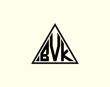 BVK Logo tasarım vektör şablonu. BVK