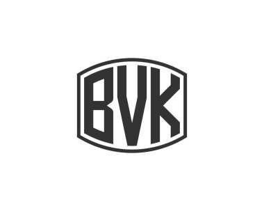 BVK Logo tasarım vektör şablonu. BVK